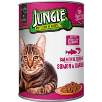 Jungle Kedi Konservesi Somon Karides 415 Gr
