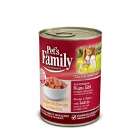 Pets Family Kuzu Etli Yetişkin Konserve Kedi Maması 400 gr