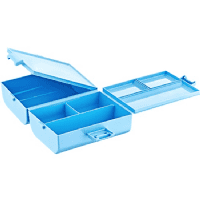 Bee Home Çift Kapaklı Beslenme Kabı Pembe/Mavi