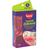 Viora Pembe Temizlik Eldiveni L