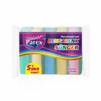 Parex Bulaşık Süngeri Renkli 5'li
