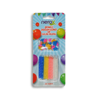 Nerox Doğum Günü Mumu 24'lü