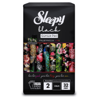 Sleepy Günlük Ped Black Uzun 32'li