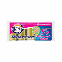 Vindex Oluklu Bulaşık Süngeri 5'li