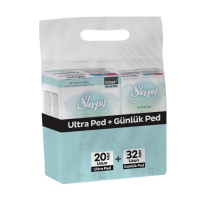 Sleepy Natural Uzun Ped 20'li +Günlük Ped 32'li	