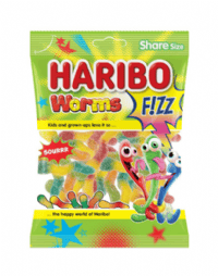 Haribo Fizzy Worms 80 Gr