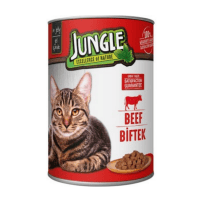 Jungle Kedi Konservesi Biftekli 415 Gr